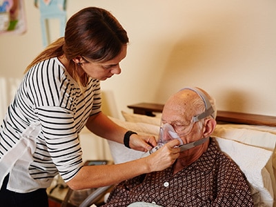 patient BPCO traité à domicile par ventilation non invasive