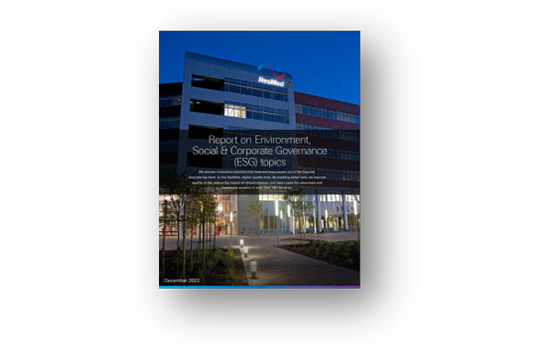 couverture du rapport ESG de resmed
