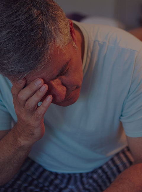 Homme présentant des troubles du sommeil